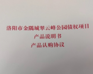 洛阳市金隅城翠云峰公园债权项目定融产品安全兑付与违约解读